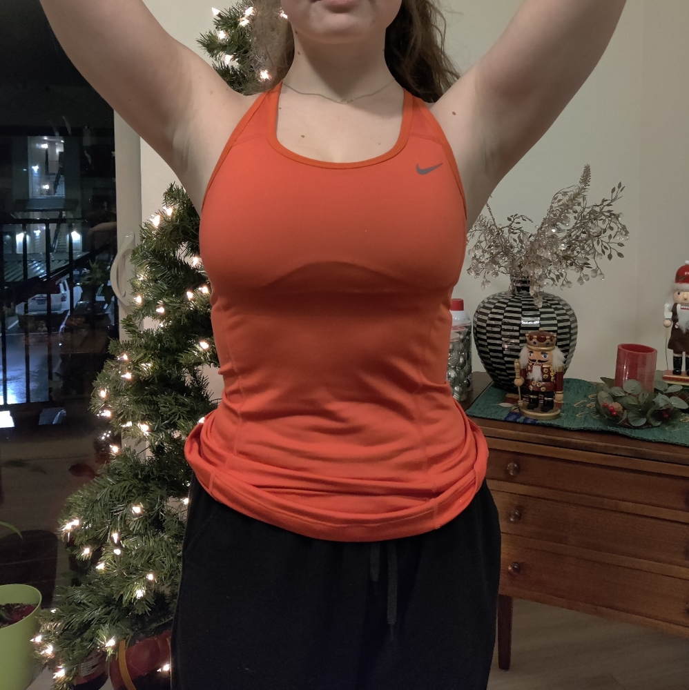 Salmon color nike sports top